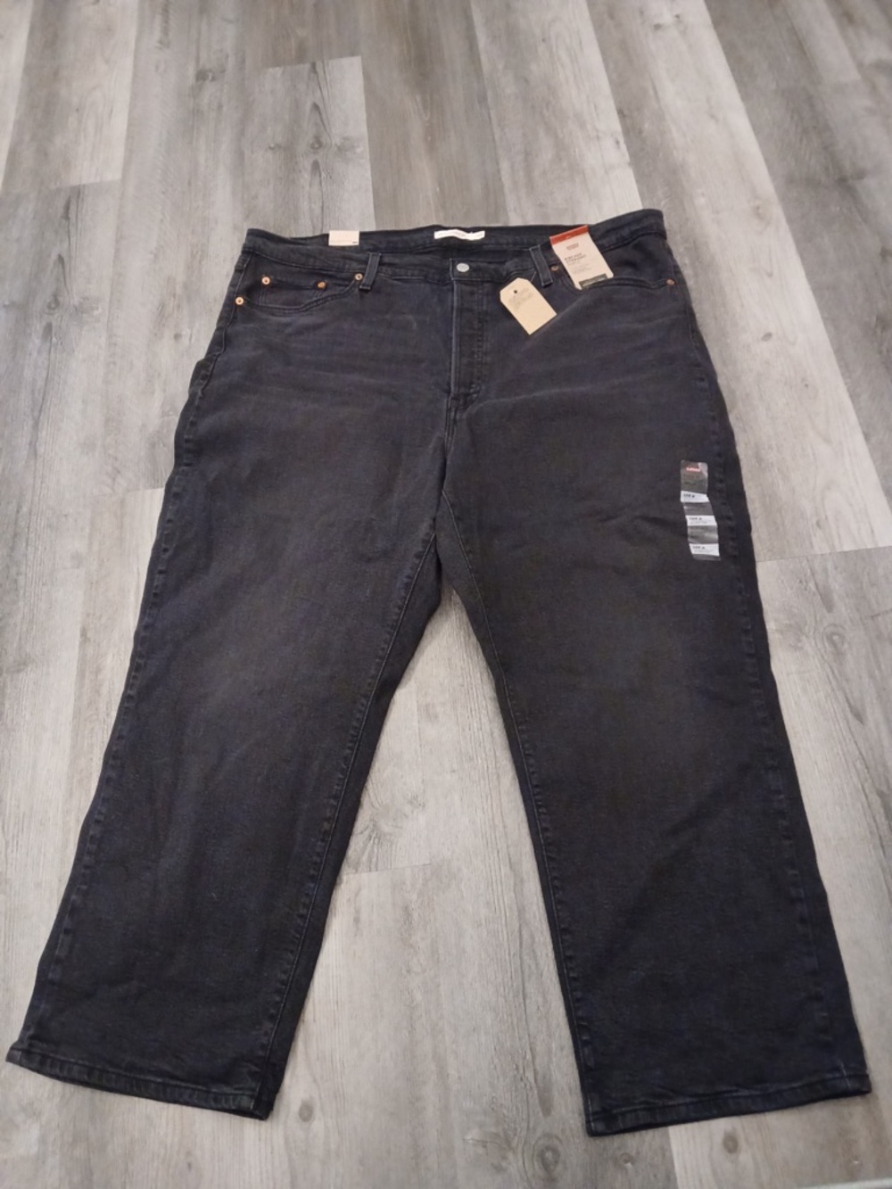 Levi's Women's Black Straight Leg Ribcage Jeans